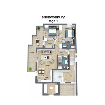 Apartment Villa Anni - Whg 3 Mit Terrasse *